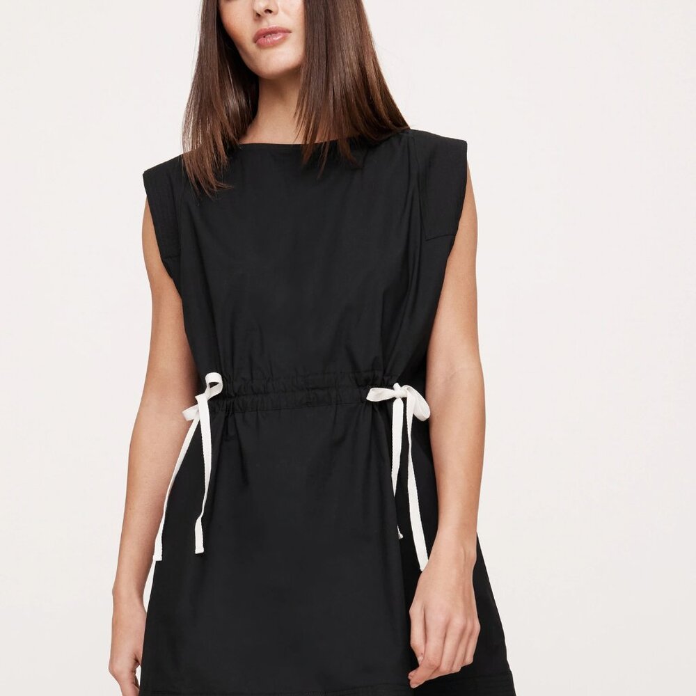 Size S - Banana Republic - Cotton Poplin Cinch-Waist Mini Dress